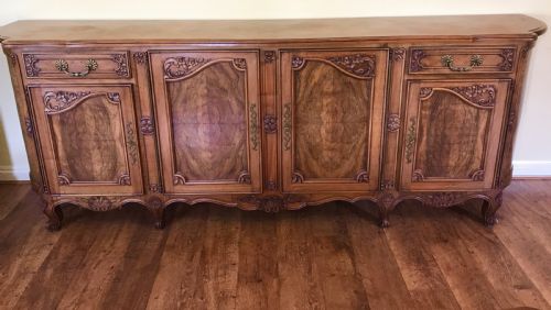 large french walnut sideboard - CATEGORY: ANTIQUE SIDEBOARDS - DATED 1920