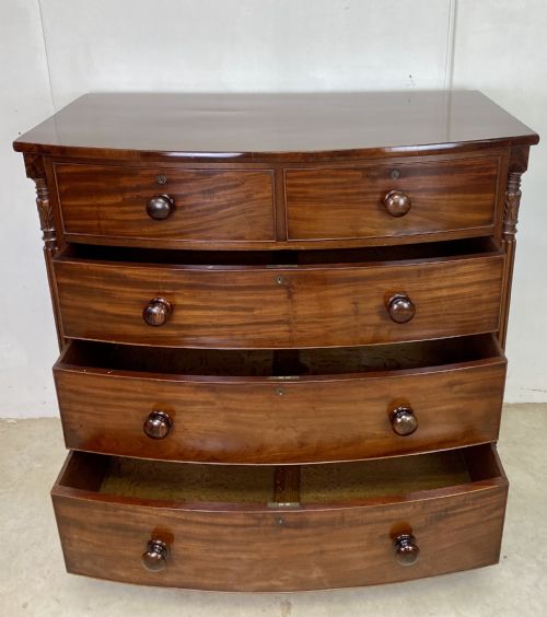 mahogany willlian iv chest of drawers - CATEGORY: ANTIQUE CHEST OF DRAWERS - DATED 19TH CENTURY