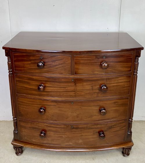 MAHOGANY WILLLIAN IV CHEST OF DRAWERS - ADDITIONAL PHOTO 1