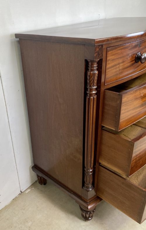 MAHOGANY WILLLIAN IV CHEST OF DRAWERS - ADDITIONAL PHOTO 2
