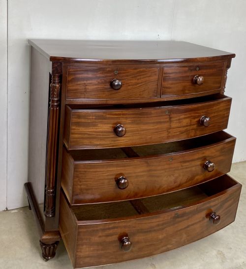 MAHOGANY WILLLIAN IV CHEST OF DRAWERS - ADDITIONAL PHOTO 3