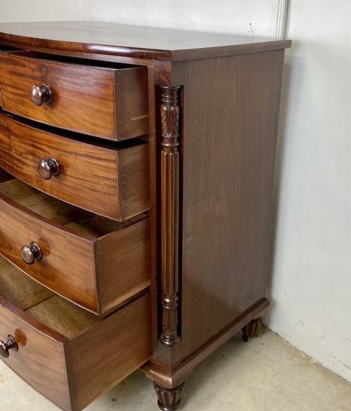 MAHOGANY WILLLIAN IV CHEST OF DRAWERS - ADDITIONAL PHOTO 4