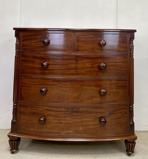 MAHOGANY WILLLIAN IV CHEST OF DRAWERS - ADDITIONAL PHOTO 7