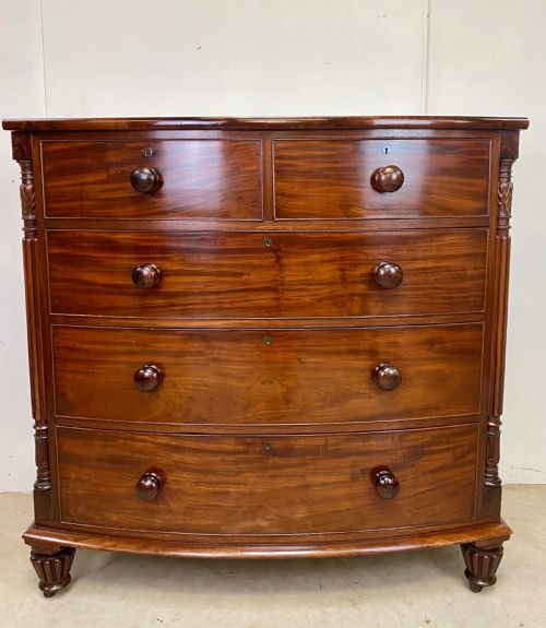 MAHOGANY WILLLIAN IV CHEST OF DRAWERS - ADDITIONAL PHOTO 8