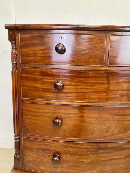 MAHOGANY WILLLIAN IV CHEST OF DRAWERS - ADDITIONAL PHOTO 9