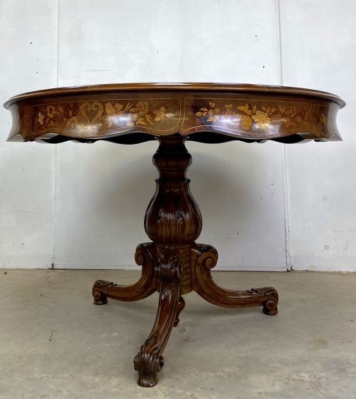 ANTIQUE INLAID CENTRE TABLE - ADDITIONAL PHOTO 4