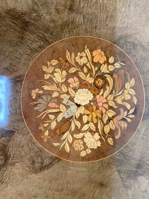 ANTIQUE INLAID CENTRE TABLE - ADDITIONAL PHOTO 8