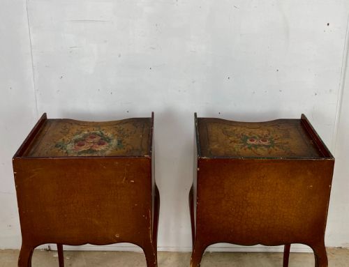 PAIR OF ORIGINAL PAINTED NIGHTSTANDS - ADDITIONAL PHOTO 7