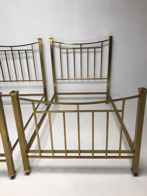 A PAIR OF BRASS BEDS - ADDITIONAL PHOTO 1