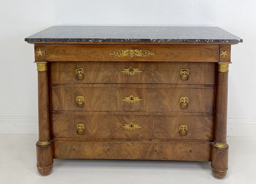 19TH CENTURY FRENCH EMPIRE COMMODE IN MAHOGANY - ADDITIONAL PHOTO 1