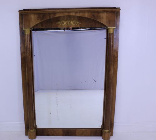 mahogany french empire mirror - CATEGORY: ANTIQUE MIRRORS - DATED 1880