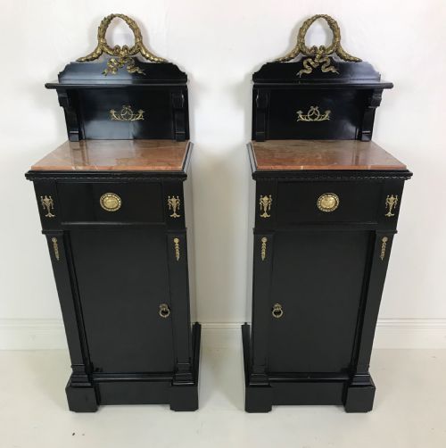 pair of empire nightstands - CATEGORY: ANTIQUE CUPBOARDS - DATED 19TH CENTURY