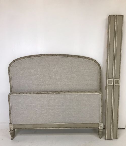 king size painted french bed - CATEGORY: ANTIQUE BEDS - DATED 19TH CENTURY