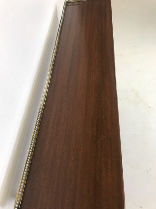 A FINE QUALITY 19 TH CENT BRASS AND MAHOGANY ETAGERE - ADDITIONAL PHOTO 4