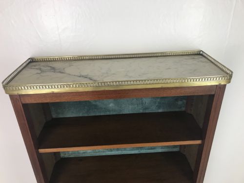 FRENCH MAHOGANY AND BRASS OPEN BOOKCASE - ADDITIONAL PHOTO 7