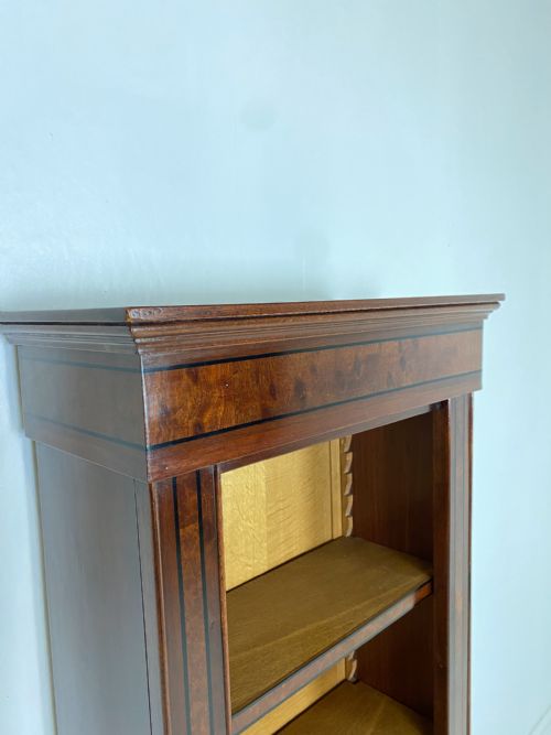 MAHOGANY AND WALNUT OPEN BOOKCASE - ADDITIONAL PHOTO 5