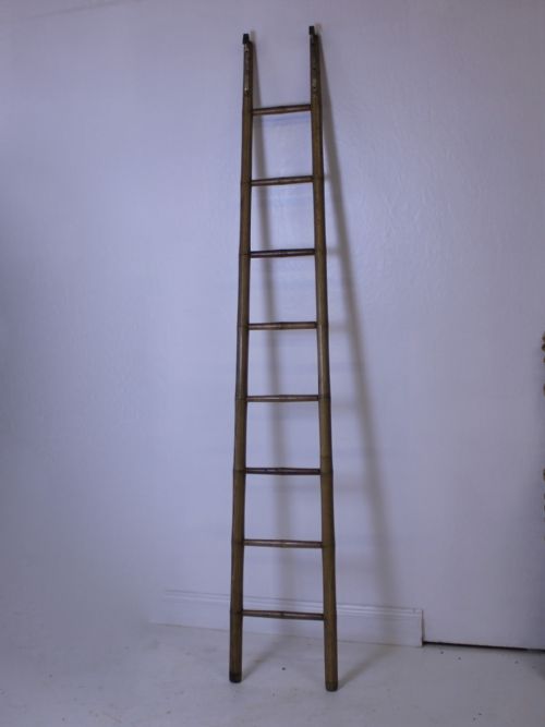 ash library ladder - CATEGORY: ANTIQUE MISCELLANEOUS - DATED 19TH CENTURY