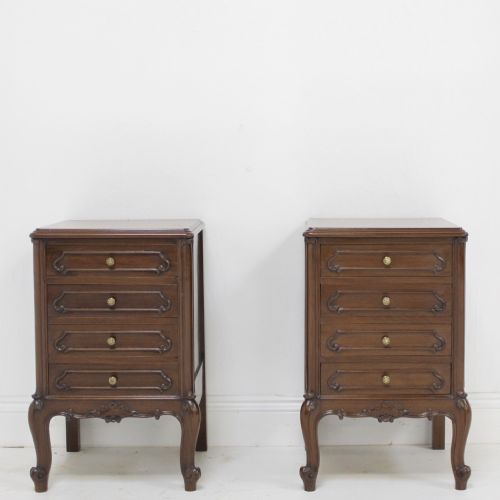 pair of mahogany bedside tables - CATEGORY: ANTIQUE CUPBOARDS - DATED EDWARDIAN