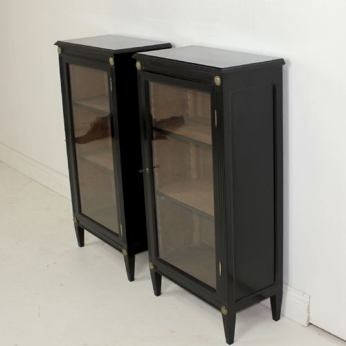 PAIR OF FRENCH EBONIZED EMPIRE BOOKCASES - ADDITIONAL PHOTO 4