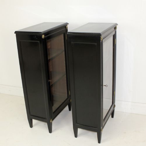 PAIR OF FRENCH EBONIZED EMPIRE BOOKCASES - ADDITIONAL PHOTO 6