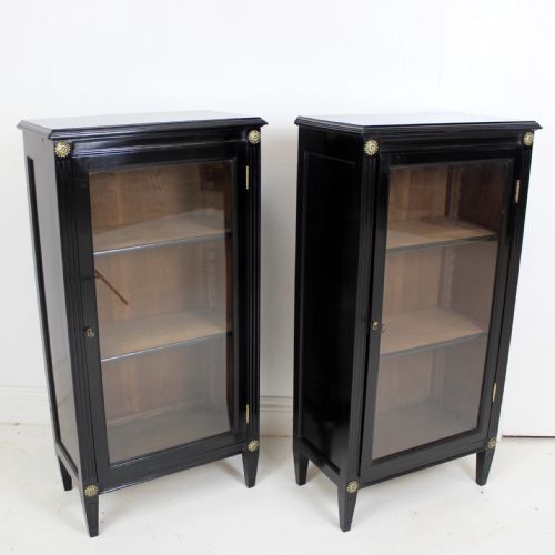 PAIR OF FRENCH EBONIZED EMPIRE BOOKCASES - ADDITIONAL PHOTO 7