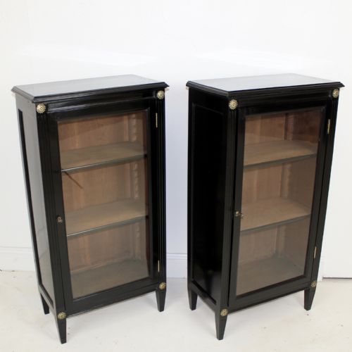 PAIR OF FRENCH EBONIZED EMPIRE BOOKCASES - ADDITIONAL PHOTO 8