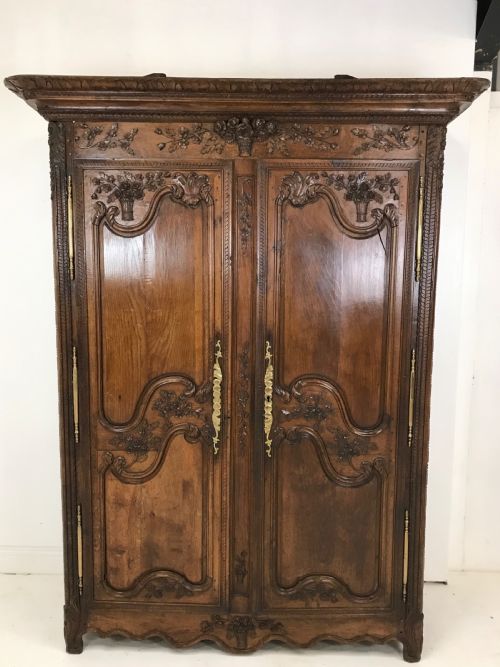 french antique wedding armoire - CATEGORY: ANTIQUE CUPBOARDS - DATED 1800
