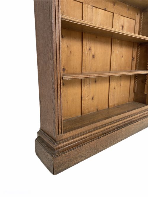 PAIR OF OAK OPEN BOOKCASES - ADDITIONAL PHOTO 2