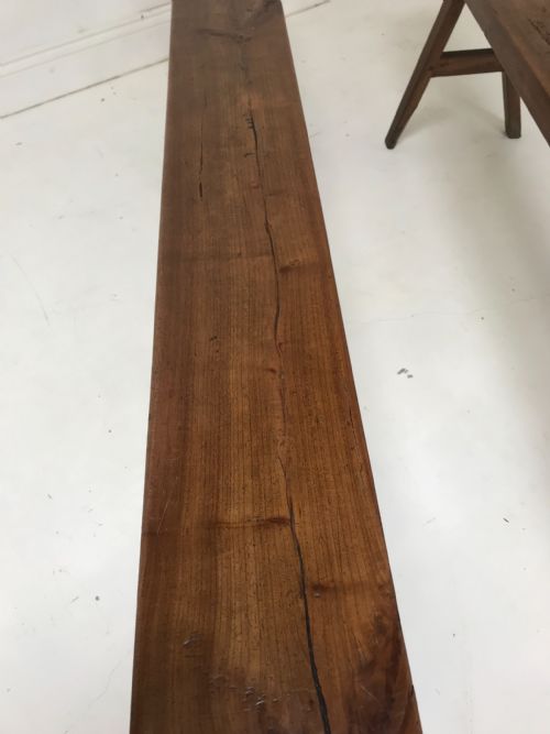 LARGE PAIR OF CHERRYWOOD BENCHES - ADDITIONAL PHOTO 6