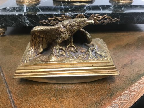 A GILDED BRONZE INKWELL BY A MARIONNET - ADDITIONAL PHOTO 1