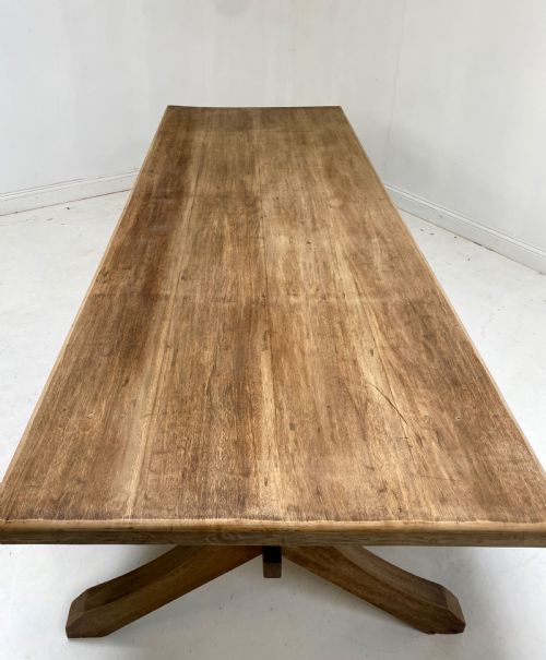 ARTS AND CRAFTS INSPIRED LARGE REFECTORY TABLE WITH BENCHES - ADDITIONAL PHOTO 7