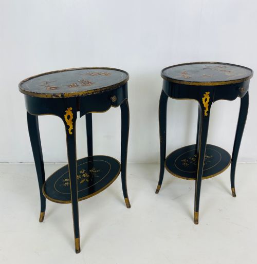 PAIR OF CHINOISERIE LAMP TABLES - ADDITIONAL PHOTO 4