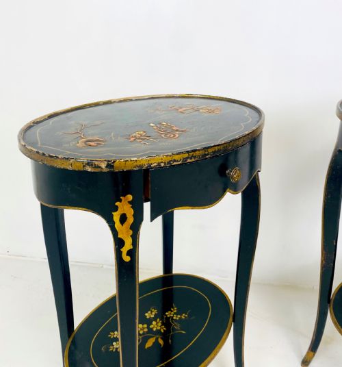PAIR OF CHINOISERIE LAMP TABLES - ADDITIONAL PHOTO 5