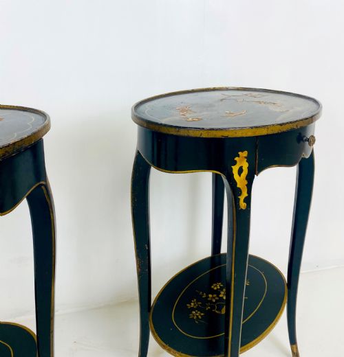 PAIR OF CHINOISERIE LAMP TABLES - ADDITIONAL PHOTO 6