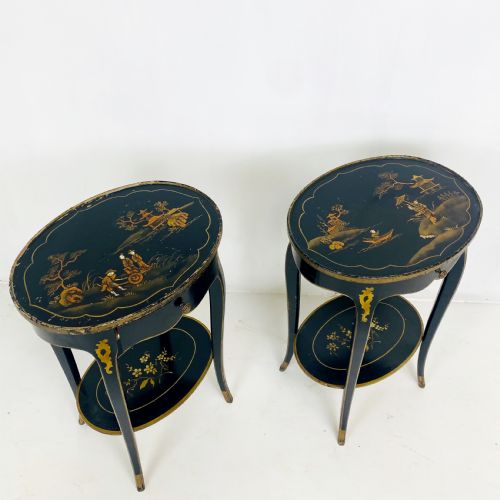 PAIR OF CHINOISERIE LAMP TABLES - ADDITIONAL PHOTO 7