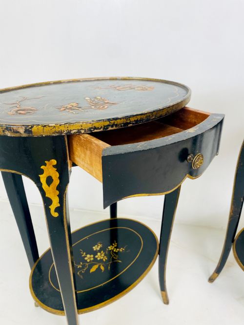 PAIR OF CHINOISERIE LAMP TABLES - ADDITIONAL PHOTO 9
