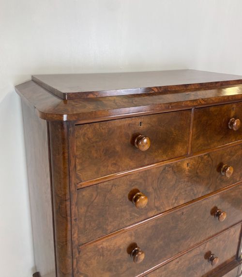 BURR WALNUT CHEST OF DRAWERS - ADDITIONAL PHOTO 2