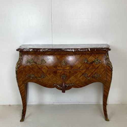 french marble top commode - CATEGORY: ANTIQUE CHEST OF DRAWERS - DATED 1910