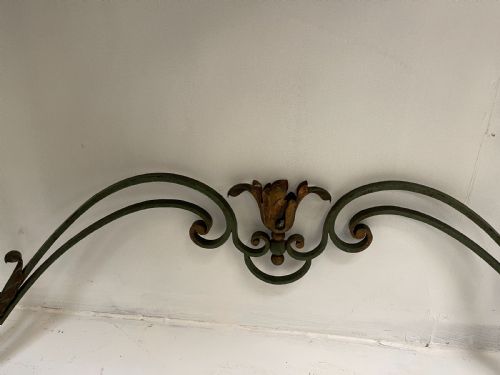 WROUGHT IRON CONSOLE TABLE WITH MARBLE TOP - ADDITIONAL PHOTO 6