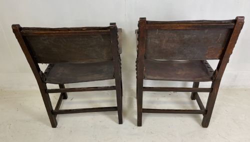 TWO 17 TH CENTURY SPANISH WALNUT ARMCHAIRS - ADDITIONAL PHOTO 12