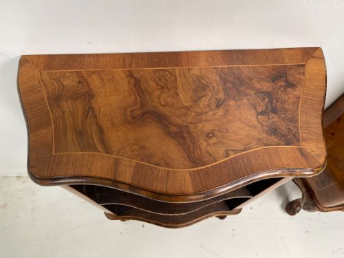 PAIR OF WALNUT BOOKCASES - ADDITIONAL PHOTO 4