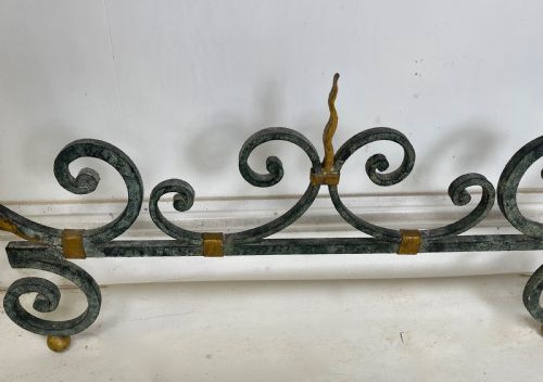 FRENCH MARBLE TOP CONSOLE GILDED METAL - ADDITIONAL PHOTO 5