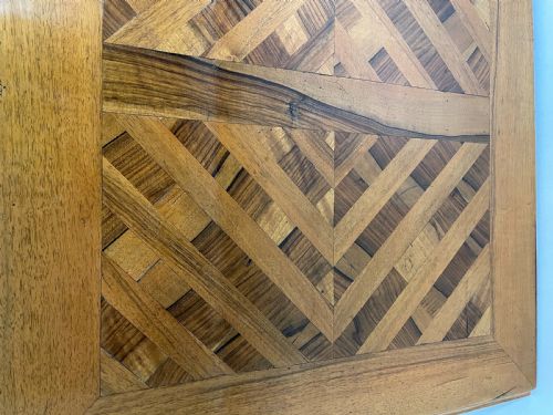 FRENCH WALNUT PARQUETRY COMMODE - ADDITIONAL PHOTO 2