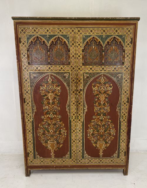 19 th century painted cupboard - CATEGORY: ANTIQUE CUPBOARDS - DATED 19TH CENTURY