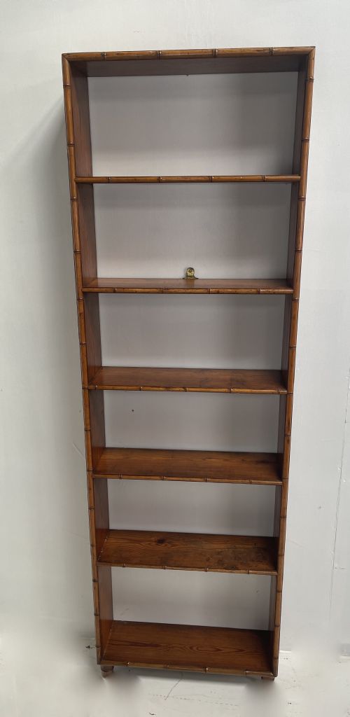 faux bamboo bookcase - CATEGORY: ANTIQUE BOOKCASES - DATED 19TH CENTURY