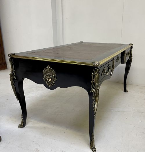 louis xv ebonised bureaux plat - CATEGORY: ANTIQUE TABLES - DATED 1900