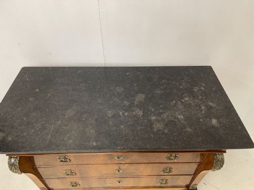 FRENCH EMPIRE WALNUT COMMODE - ADDITIONAL PHOTO 6