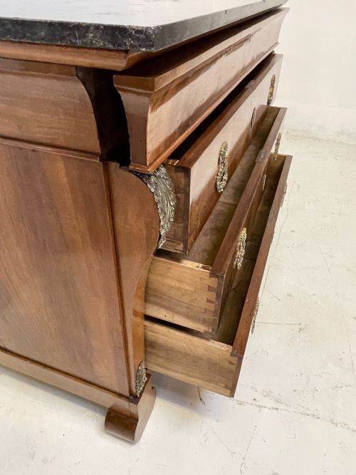 FRENCH EMPIRE WALNUT COMMODE - ADDITIONAL PHOTO 9