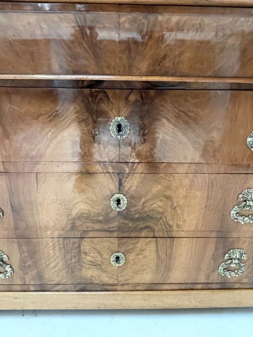 FRENCH EMPIRE WALNUT COMMODE - ADDITIONAL PHOTO 10