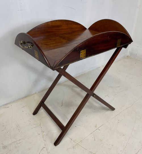 MAHOGANY BUTLERS TAY AND STAND - ADDITIONAL PHOTO 1